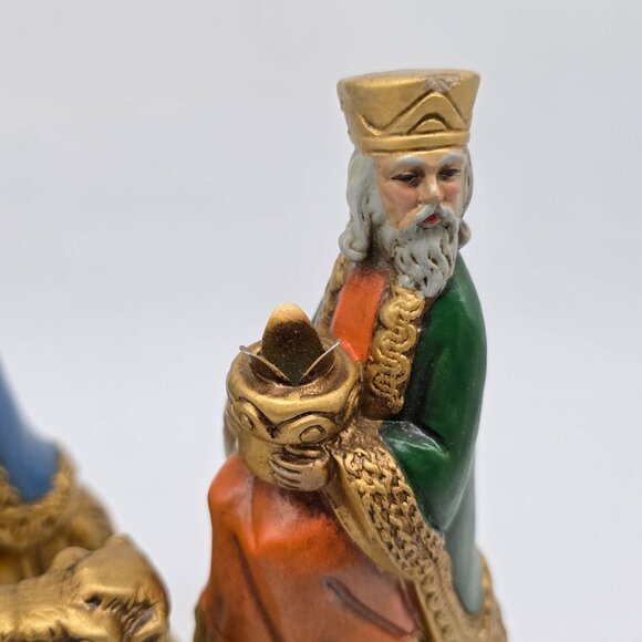 Vintage Wise Men on Camel Christmas Figurine Candle Holder Handmade MCM - Picture 4 of 9